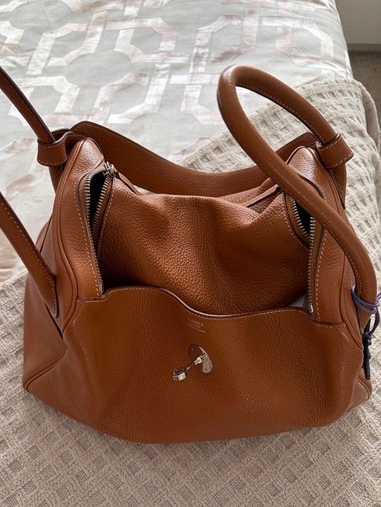 Hermes Handbags - Hermes Brown Leather Shoulder Bag in Tan-Cognac Tone